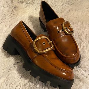 NWOT-Coach-Heeled Loafers-6.5
